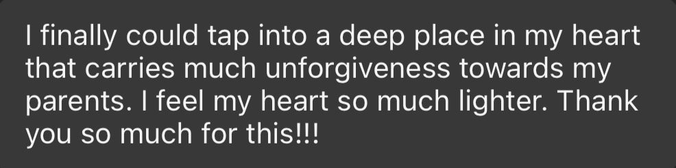 Authentic message from a woman experiencing HEALED & HELD, 14 of 14